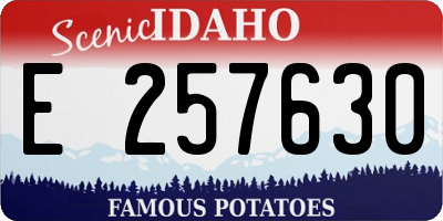 ID license plate E257630