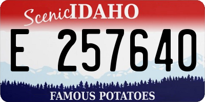 ID license plate E257640