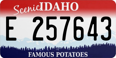 ID license plate E257643