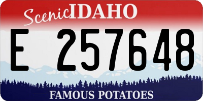 ID license plate E257648