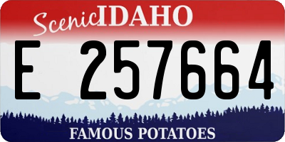 ID license plate E257664