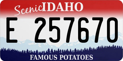 ID license plate E257670