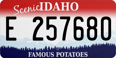 ID license plate E257680