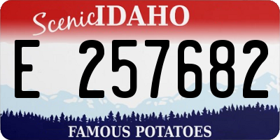 ID license plate E257682