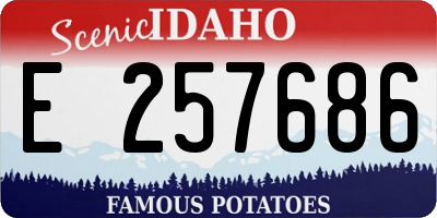 ID license plate E257686