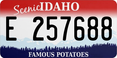 ID license plate E257688