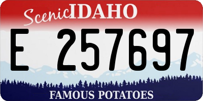 ID license plate E257697