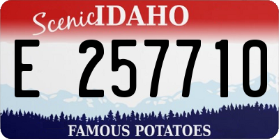 ID license plate E257710