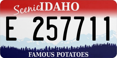 ID license plate E257711