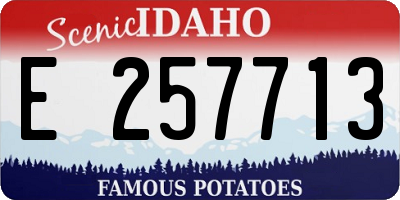 ID license plate E257713