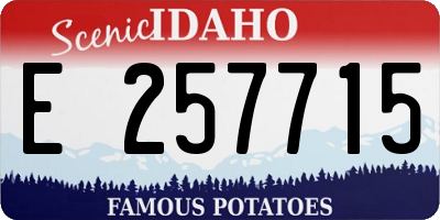 ID license plate E257715