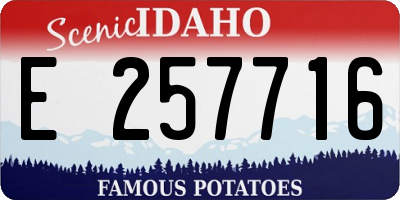 ID license plate E257716