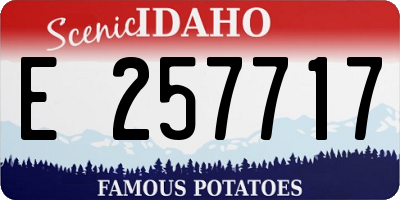 ID license plate E257717