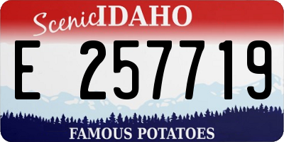 ID license plate E257719