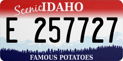 ID license plate E257727