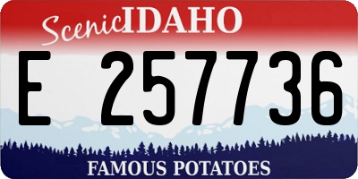 ID license plate E257736