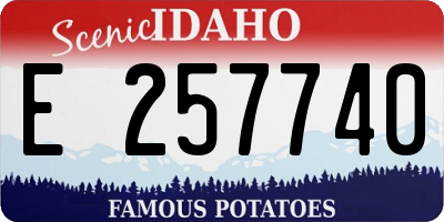 ID license plate E257740