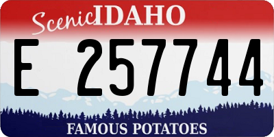 ID license plate E257744