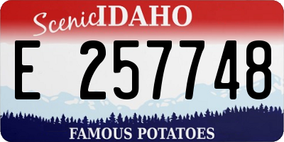 ID license plate E257748