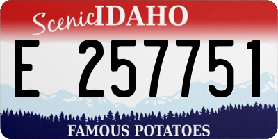 ID license plate E257751