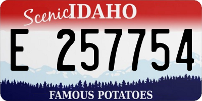 ID license plate E257754