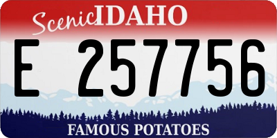 ID license plate E257756