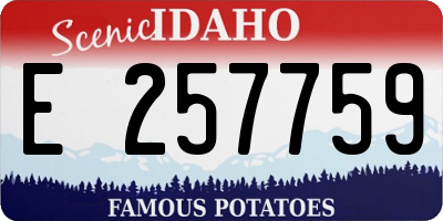 ID license plate E257759