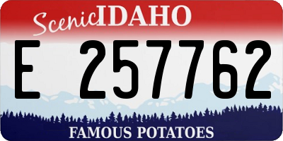 ID license plate E257762