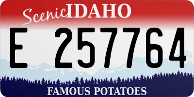 ID license plate E257764