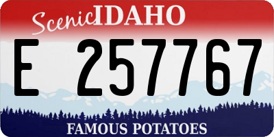 ID license plate E257767