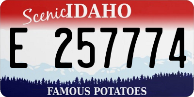ID license plate E257774