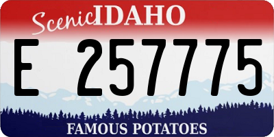 ID license plate E257775