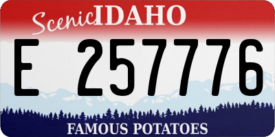 ID license plate E257776