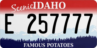 ID license plate E257777