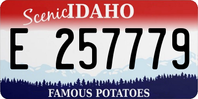 ID license plate E257779