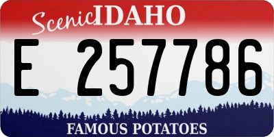 ID license plate E257786