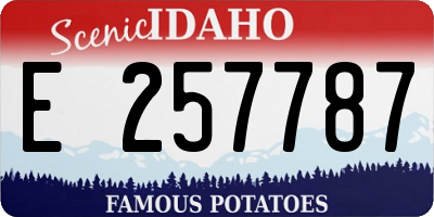 ID license plate E257787