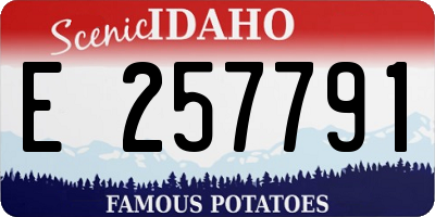 ID license plate E257791