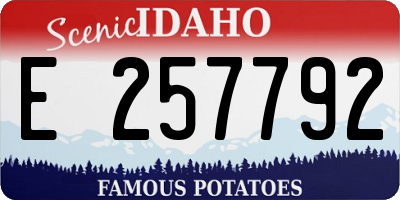 ID license plate E257792