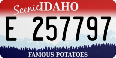 ID license plate E257797