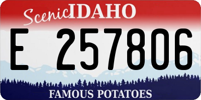 ID license plate E257806