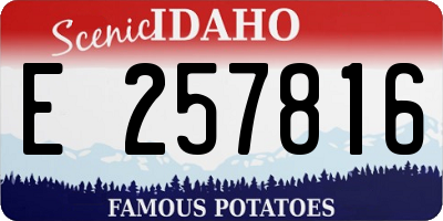 ID license plate E257816