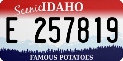 ID license plate E257819