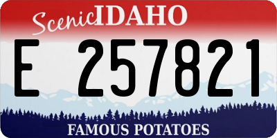 ID license plate E257821