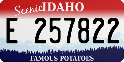 ID license plate E257822