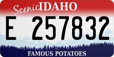ID license plate E257832