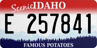 ID license plate E257841