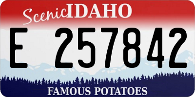 ID license plate E257842