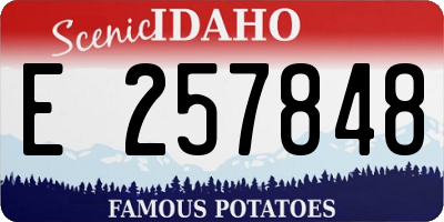 ID license plate E257848