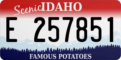ID license plate E257851